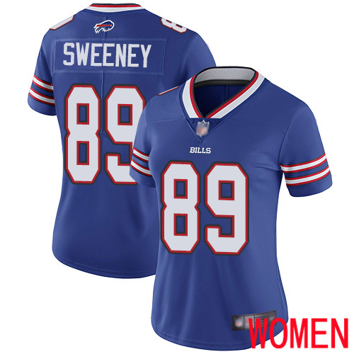 Women Buffalo Bills #89 Tommy Sweeney Royal Blue Team Color Vapor Untouchable Limited Player NFL Jersey->women nfl jersey->Women Jersey